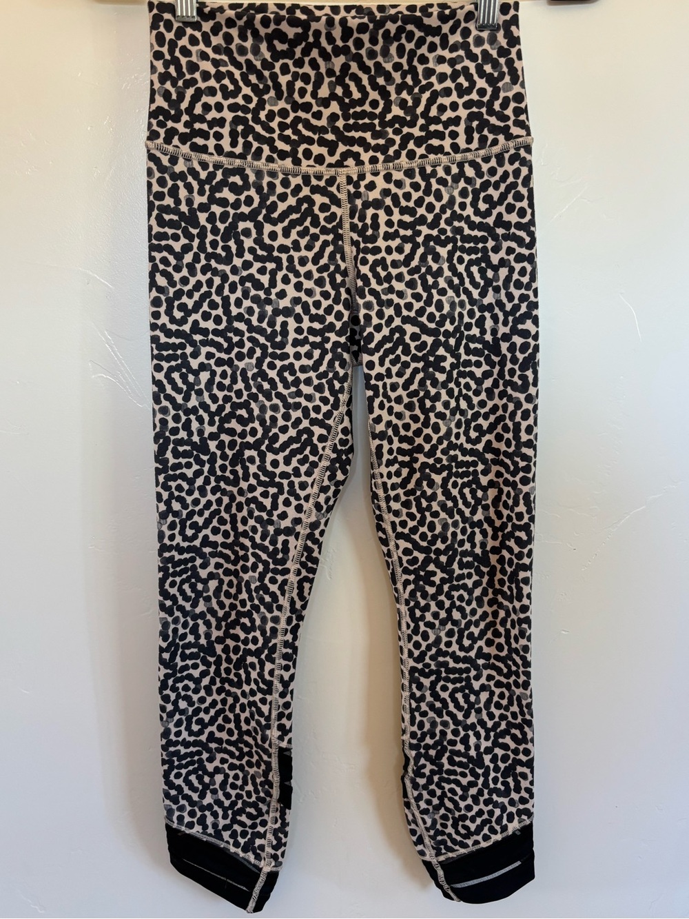 Lululemon Just Breathe Crop Leggings Animal Leopard Print Mesh Ankle Small 4